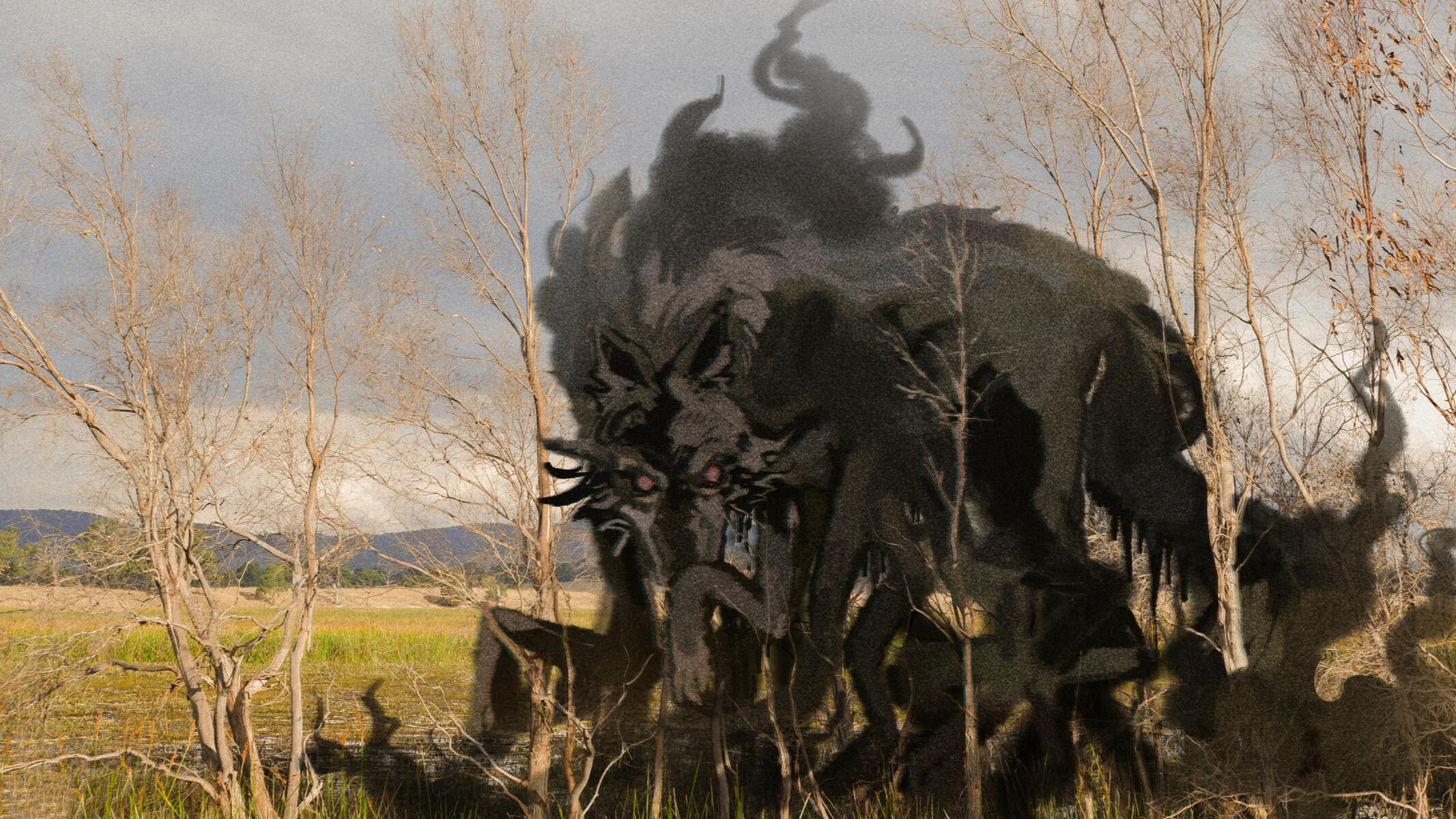 multimedia collaboration with my illustration on alexander atreya's photograph