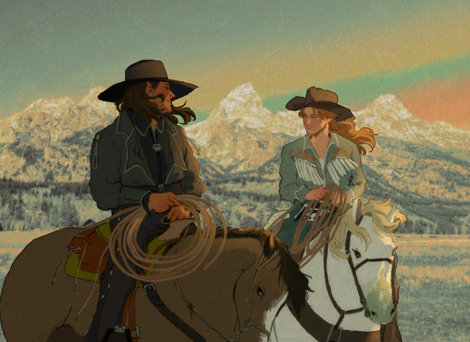 concept art for my vaquero (self-published literary comic collaboration with alexander atreya)