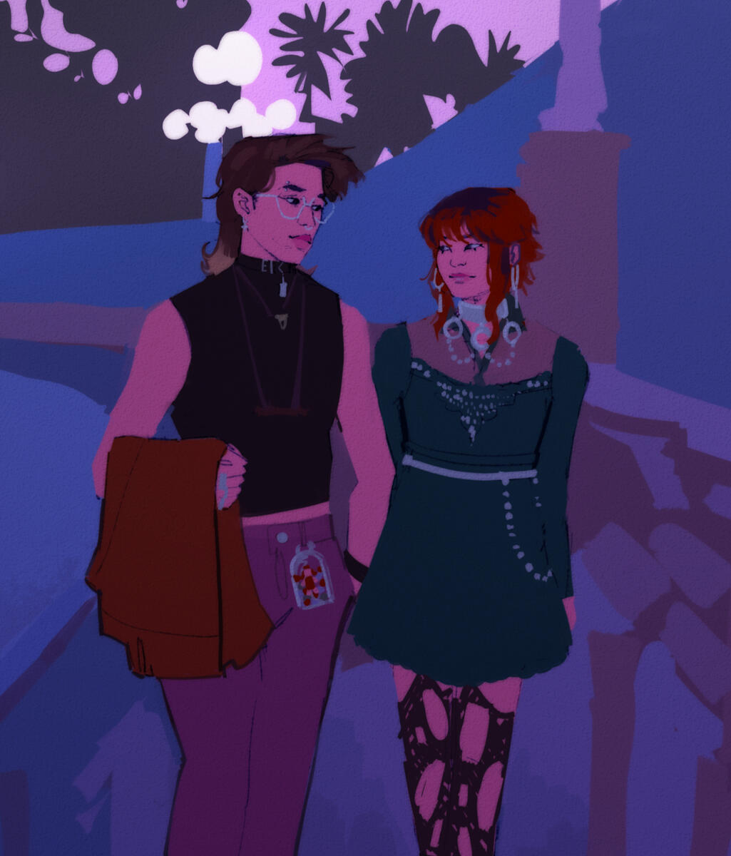 personal artwork inspired by a scene from la la land